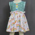 Knitted fabric baby girls cartoon a-line dress